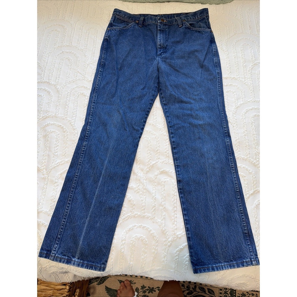 Wrangler Men's Straight Leg Jeans Blue 36x30 Cotton 5-Pocket EUC
